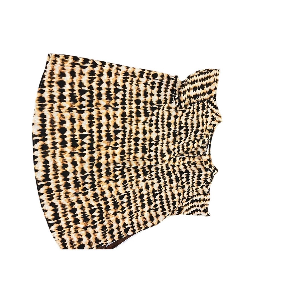Calvin Klein Animal Print Short Sleeves Cute Blouse Size Medium - Picture 6 of 7
